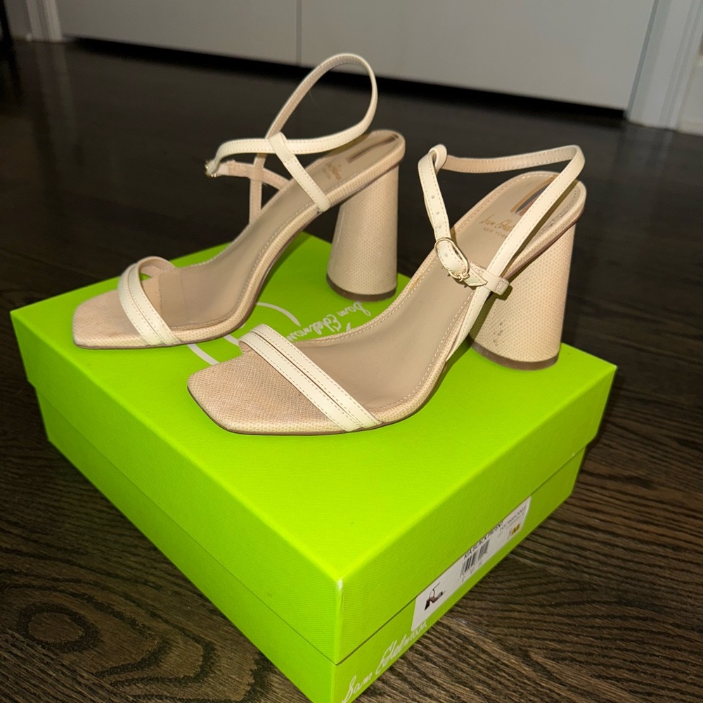 Sam Edelman Kia Cream High Heel Sandals